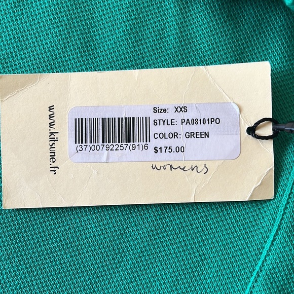 NWT Women’s Kitsuné Parisien Polo / Green - Picture 10 of 10